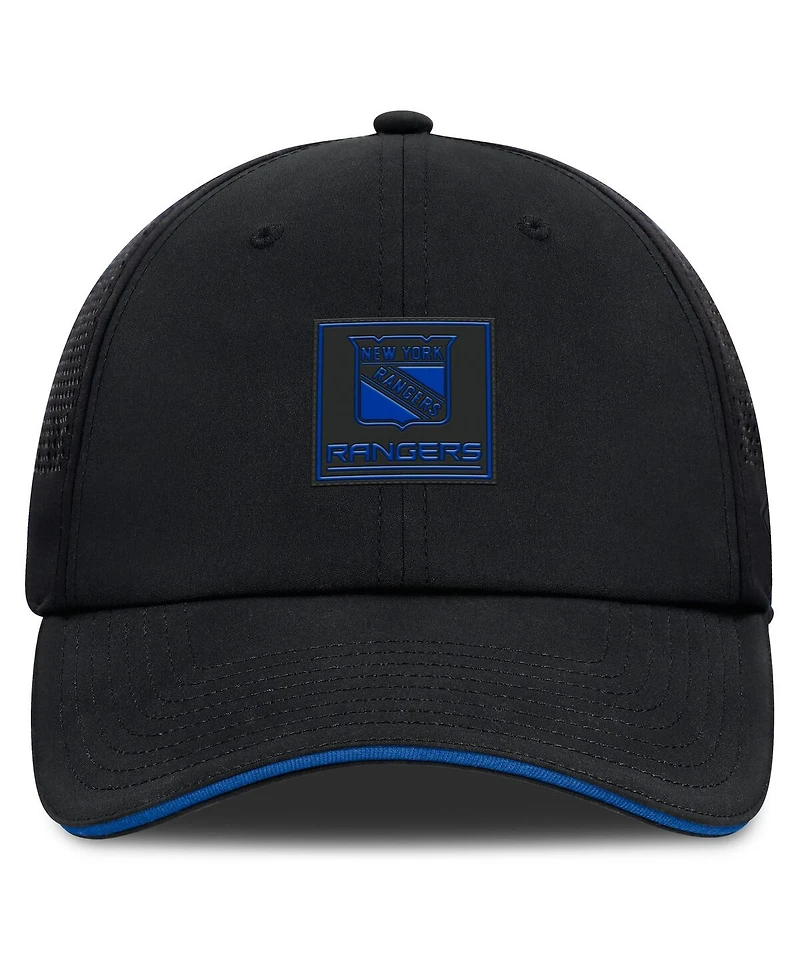 Fanatics Men's Black New York Rangers Driver Adjustable Hat