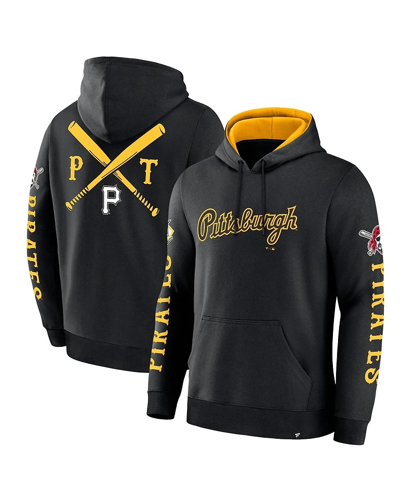 Fanatics Men's Black Pittsburgh Pirates Big City Legacy Fleece Pullover Hoodie