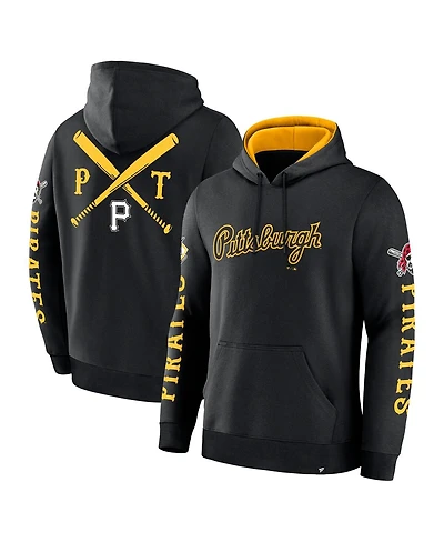Fanatics Men's Black Pittsburgh Pirates Big City Legacy Fleece Pullover Hoodie