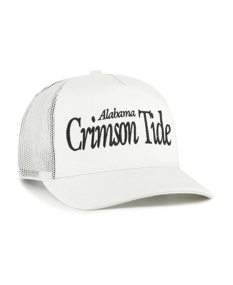 '47 Brand Men's and Women's Cream Alabama Crimson Tide Foundation Script Adjustable Trucker Hat