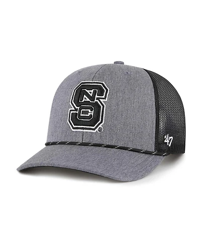 '47 Brand Men's Gray Nc State Wolfpack Carbon Rope Adjustable Hat