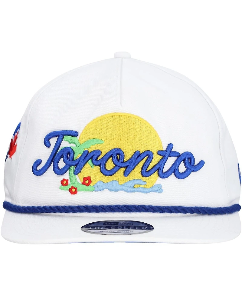 New Era Men's White Toronto Blue Jays Paradise Golfer Adjustable Hat