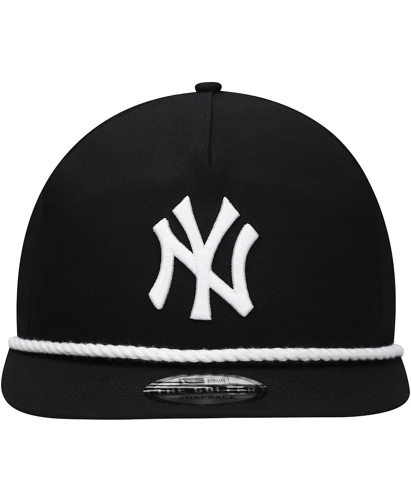 New Era Men's Black New York Yankees Golfer Snapback Hat