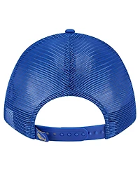 New Era Men's Royal Golden State Warriors Minimalist A-Frame 9FORTY Trucker Hat