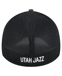 New Era Men's Black Utah Jazz Subtle Camo 39THIRTY Flex Hat