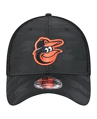 New Era Men's Black Baltimore Orioles Subtle Camo 39THIRTY Flex Hat