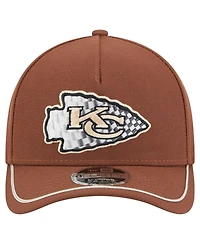 New Era Men's Brown Kansas City Chiefs Motorsport 9FORTY Adjustable Hat