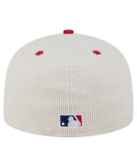 New Era Men's Cream/Red St. Louis Cardinals Two-Tone Corduroy 59FIFTY Fitted Hat