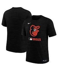 Nike Big Boys and Girls Black Baltimore Orioles Authentic Collection Velocity Performance T-Shirt