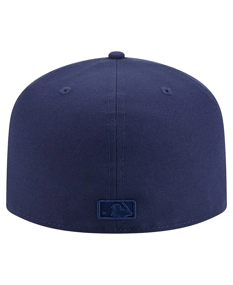 New Era Men's Navy Atlanta Braves Color Pack A-Frame 59FIFTY Fitted Hat