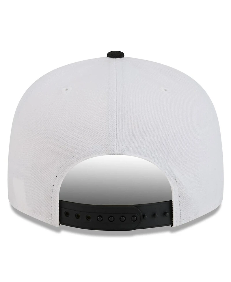 New Era Men's White/Black Kyle Busch 9FIFTY Snapback Hat