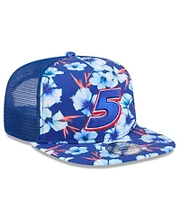 New Era Men's Blue Kyle Larson Adventure Pattern Golfer Adjustable Hat
