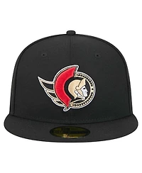New Era Men's Black Ottawa Senators Core 59FIFTY Fitted Hat