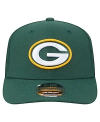 New Era Men's Green Green Bay Packers Main Trucker 9SEVENTY Stretch Snap Hat