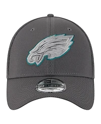 New Era Men's Graphite Philadelphia Eagles Main 39THIRTY Flex Hat