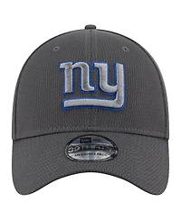 New Era Men's Graphite York Giants Main 39THIRTY Flex Hat