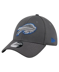 New Era Men's Graphite Buffalo Bills Main 39THIRTY Flex Hat