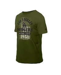 New Era Men's Green Los Angeles Dodgers Armed Forces T-Shirt