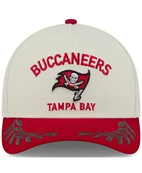 New Era Men's Cream/Red Tampa Bay Buccaneers 2025 Nfl Draft 9FORTY A-Frame M-Crown Adjustable Hat