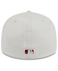 New Era Men's Cream/Red Los Angeles Angels City Connect Batting Practice Low Profile 59FIFTY Fitted Hat
