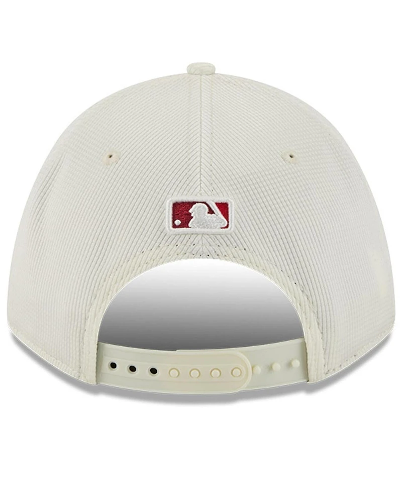 New Era Men's Cream/Red Los Angeles Angels City Connect Batting Practice 9FORTY M-Crown Adjustable Hat