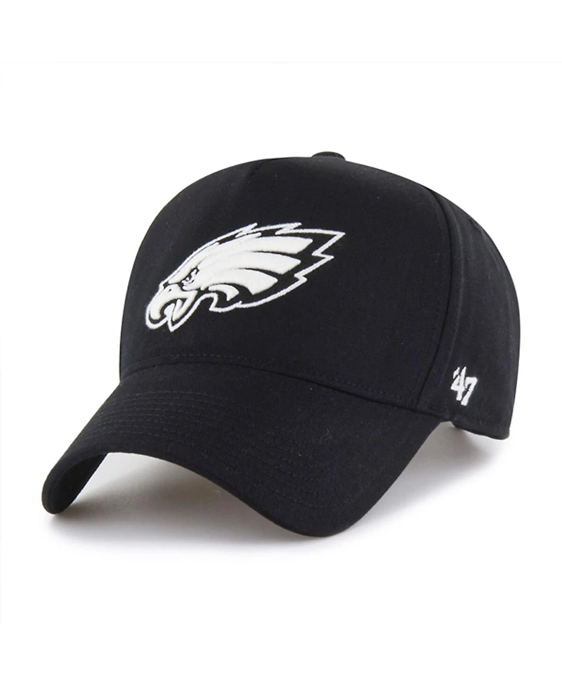 '47 Brand Men's Black Philadelphia Eagles Foundation Offside Adjustable Hat
