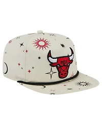 New Era Men's Cream Chicago Bulls Lunar Golfer Snapback Hat
