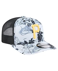 New Era Men's Black Pittsburgh Pirates Hula Trucker 9SEVENTY Adjustable Hat