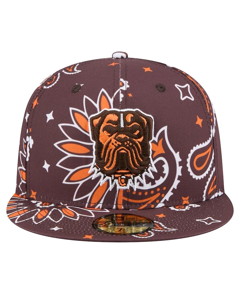 New Era Men's Brown Cleveland Browns Paisley 59FIFTY Fitted Hat