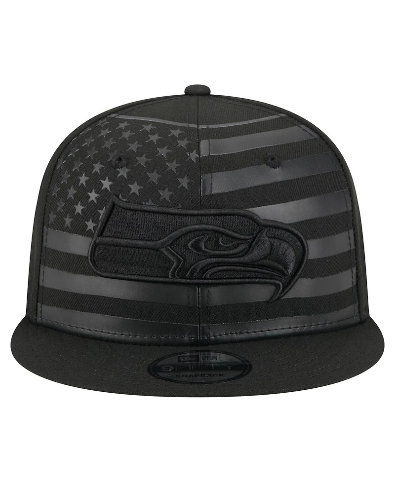 New Era Men's Black Seattle Seahawks Independent 9FIFTY Snapback Hat