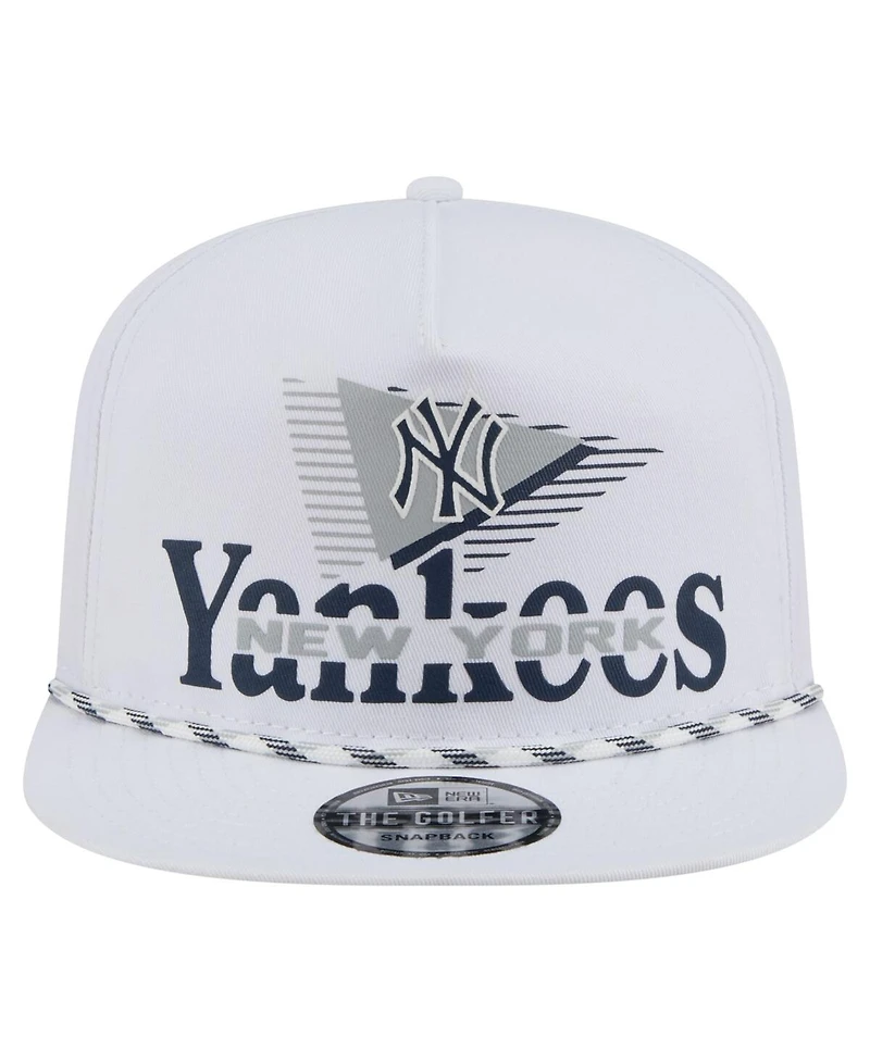 New Era Men's White New York Yankees Collide Golfer Snapback Hat