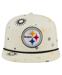 New Era Men's Cream Pittsburgh Steelers Celestial Golfer Adjustable Hat