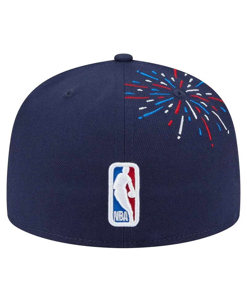 New Era Men's Navy Boston Celtics Americana Fireworks 59FIFTY Fitted Hat