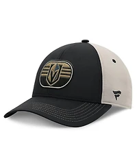 Fanatics Men's Black/Gray Vegas Golden Knights 2025 Stanley Cup Playoffs Locker Room Trucker Adjustable Hat