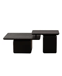 Streamdale Vintage Coffee Table Set with Wood Grain Finish (Set of 2)