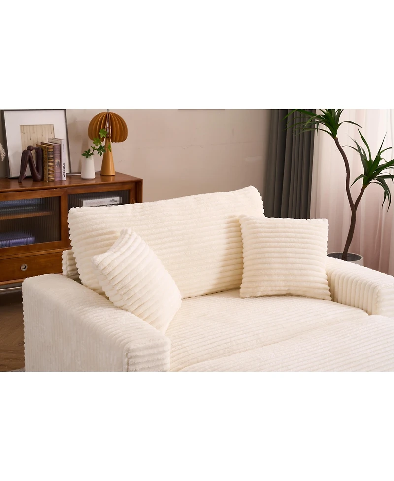Streamdale Removable Ottoman Sofa Chair Modern Lounge Chair for Small Spaces