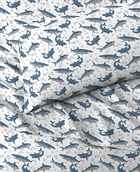Dream Factory Sharks 4-Pc. Sheet Set, Full