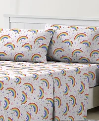 Dream Factory Unicorn Rainbow 3-Pc. Sheet Set, Twin