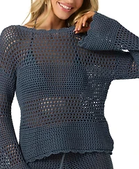O'Neill Juniors' Consuelo Crochet Bell-Sleeve Top