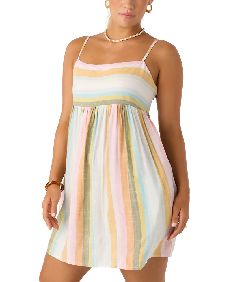 O'Neill Juniors' Saskia Striped Sleeveless Mini Dress