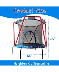 Streamdale 66" Trampoline for Kids Toddler Indoor Outdoor Small Trampolines for Baby with heighten net No-Gap Design for Kids