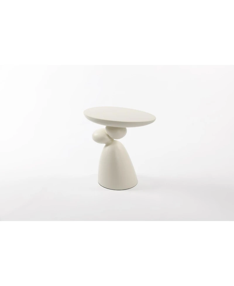 Streamdale Modern Fiberglass End Table, Minimalist Living Room Decor