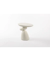 Streamdale Modern Fiberglass End Table, Minimalist Living Room Decor
