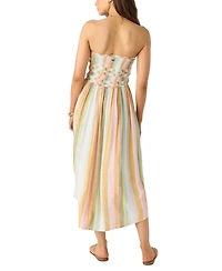 O'Neill Juniors' Devyn Low Tide Striped Strapless Dress