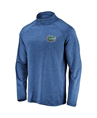 Fanatics Men's Royal Florida Gators Lightweight Striated Raglan Quarter-Zip Sweatshirt