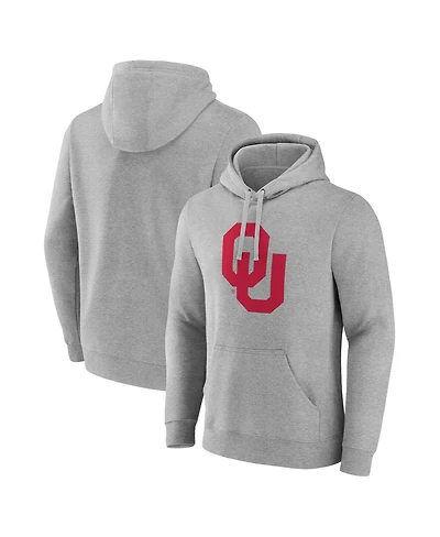 Fanatics Men's Gray Oklahoma Sooners Primary Logo Pullover Hoodie