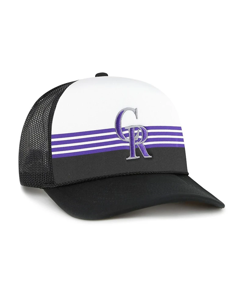 '47 Brand Men's Black Colorado Rockies Lift Off Foam Front Mesh Trucker Adjustable Hat