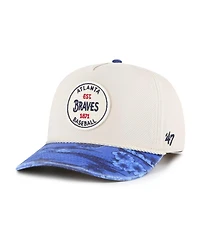 '47 Brand Men's Cream/Navy Atlanta Braves Fiji Rope Hitch Adjustable Hat