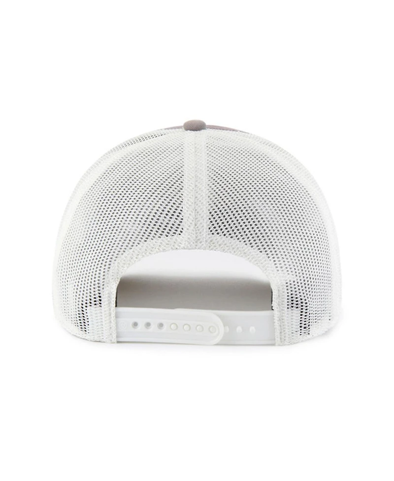 '47 Brand Men's Gray/White Cleveland Guardians Tide Sweep Rope Trucker Adjustable Hat