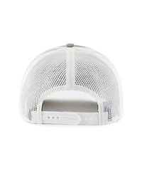 '47 Brand Men's Gray/White Cleveland Guardians Tide Sweep Rope Trucker Adjustable Hat